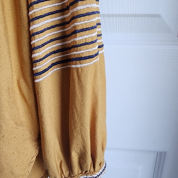 Dex Plus Size Flowy Bohemian Mustard Smock Size 1X - Picture 6 of 11